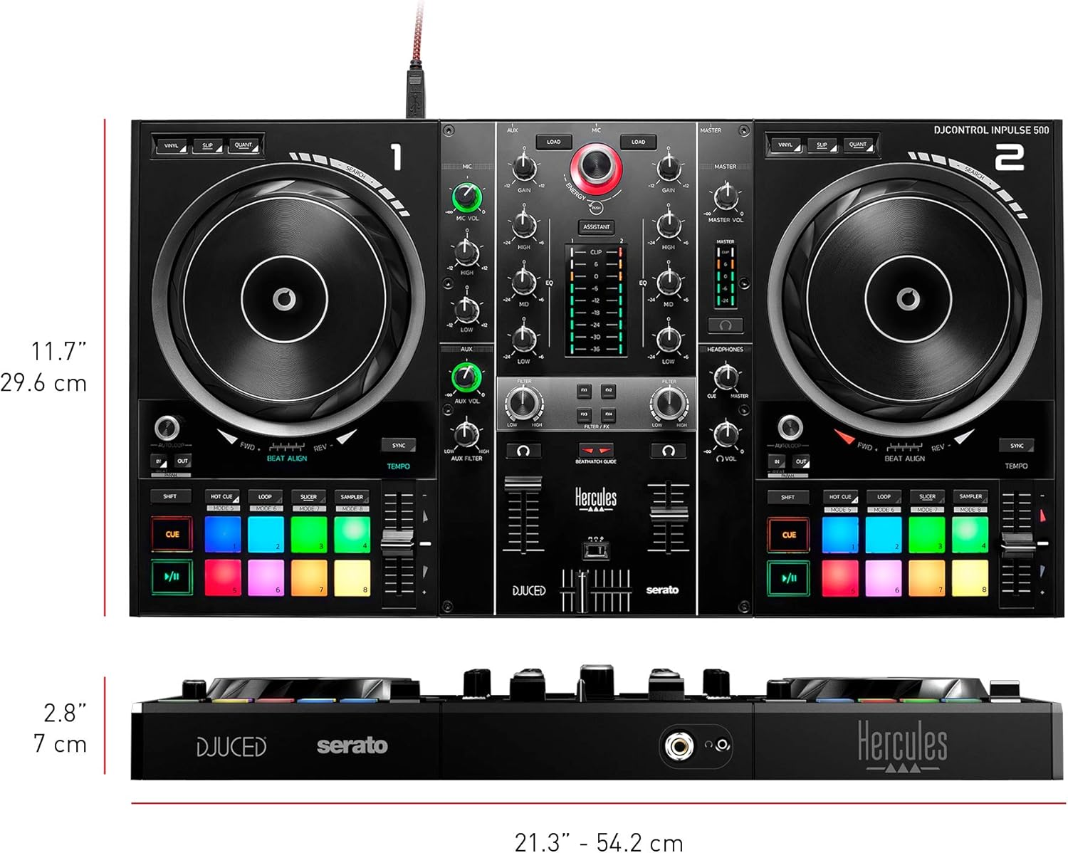 Hercules DJ 4780909 Djcontrol Inpulse 500 image number 5