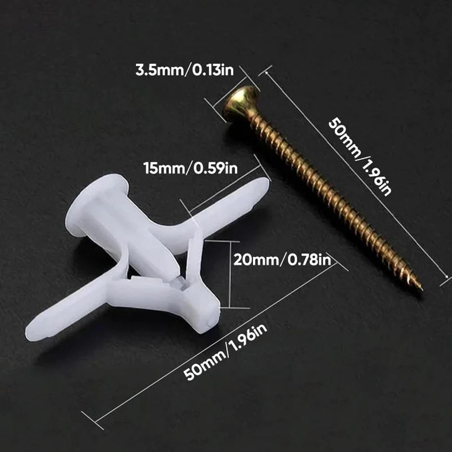 Expansion Tube - Expansion Pipe Hollow Plug Installation Fasteners Hardware Kit | Drywall Mount Anchors for Hollow Bricks Plaster Wall Photo Frames TV Cabinets Imtrub image number 6