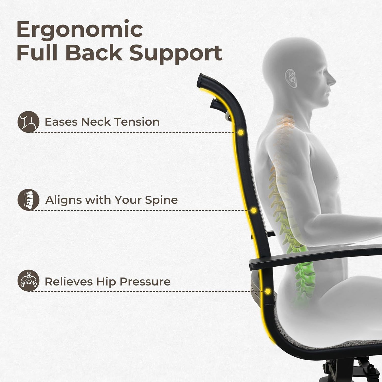 Grand Patio Outdoor Swivel Dining Chairs Set of 2, 360 Degree Swivel Patio Chairs with Mesh Sling and Rocking Frame for Lawn, Porch, Garden, Mixed Coffee image number 4