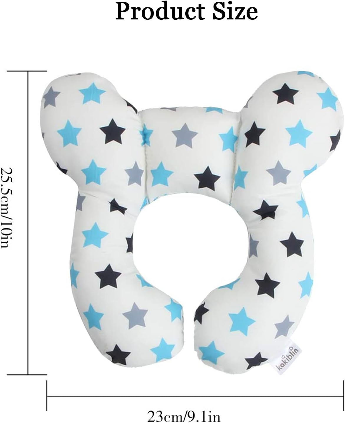 Baby Travel Pillow Toddler Head and Neck Support Pillow for Baby Pushchair,Car Seat,Travel(White) image number 1