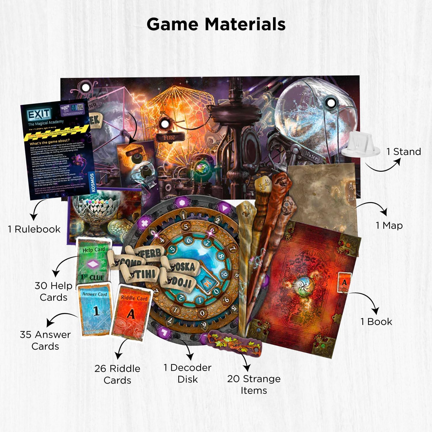 EXIT: the Game - the Magical Academy | Escape Room |Co-Op Games | 1+ Players | Brainteasers | Wizards | Ages 10+ image number 4