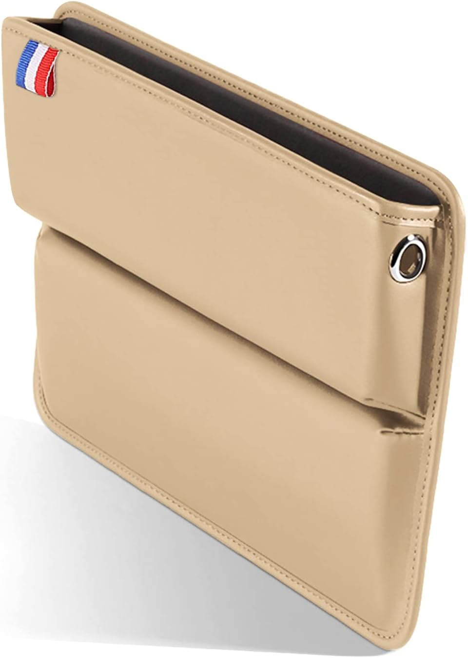 Eacam Car Seat Gap Filler - Universal Gap Filler & Storage between Seats - Universal Fit, Vegan Leather - Holds Phone, Keys, Glasses