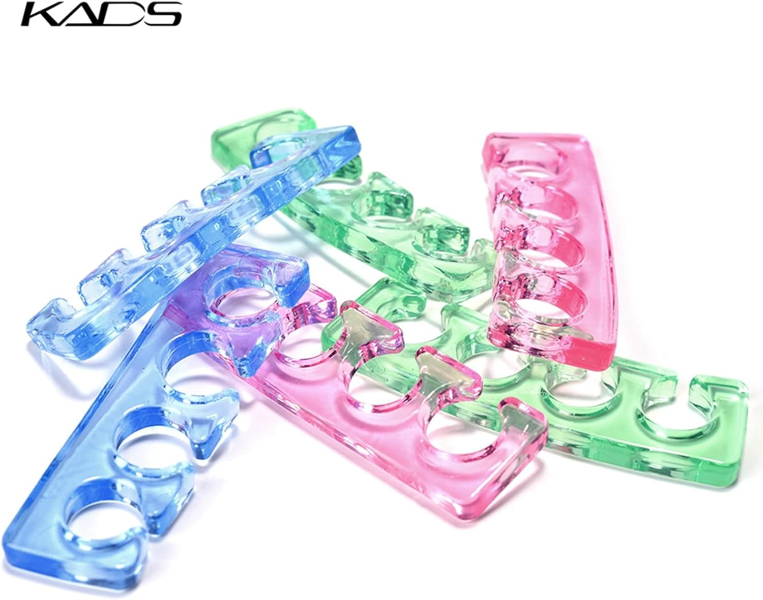 KADS Toe Separator Nail Art Toe Finger Dividers for Nail Polish Repeatable Washable Toenail Separator Soft Pedicure Manicure Tool for Nail Salon & Home Use (Pink) - Blue image number 4