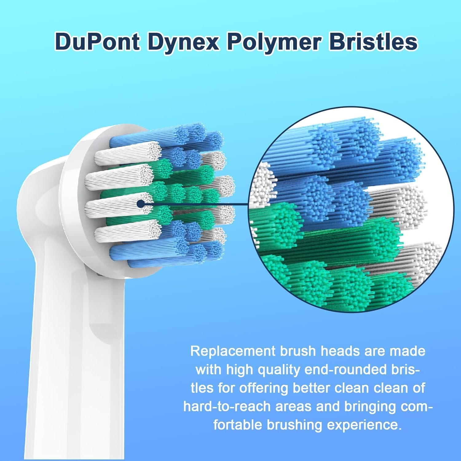 Replacement Toothbrush Heads Compatible with Oral-B Braun,16 Pack Professional Electric Brush Heads for Oral B Replacement Heads Refill Pro 500/1000/1500/3000/3757/5000/7000/7500/8000 image number 5