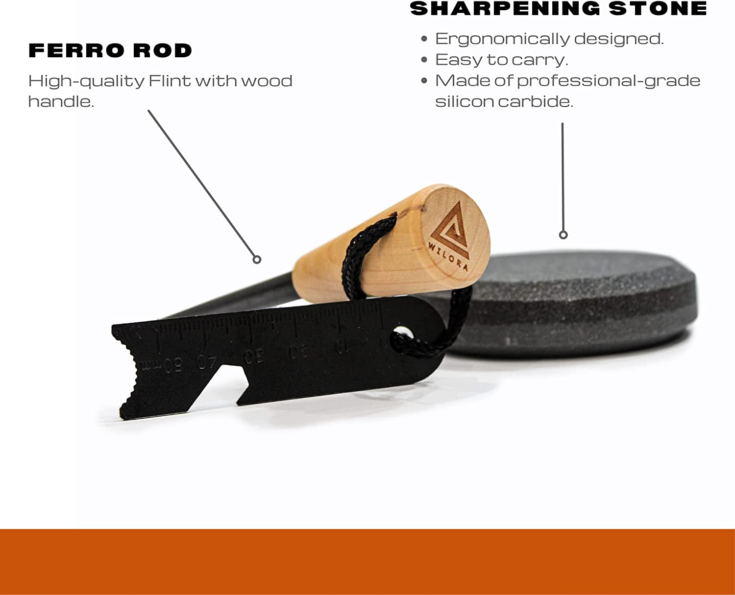 Wilora Hatchet, Includes Flint and Sharpener Stone image number 4