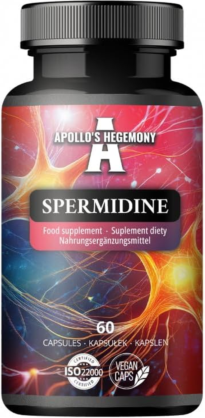 Spermidine 600Mg from Wheat Germ Extract - 60 Capsules - 60 Days Supply - Supports Healthy Aging - Dietary Supplement by Apollo'S Hegemony image number 1