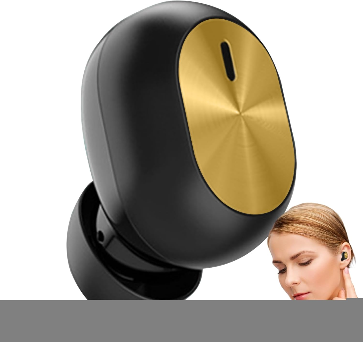 Hkuoeue Wireless Earbuds - Single In-Ear Wireless Earphone - Calls Meetings Mini Earbuds for Men Women Driving Travel Running Cycling Workout Gym Studying Jogging image number 6