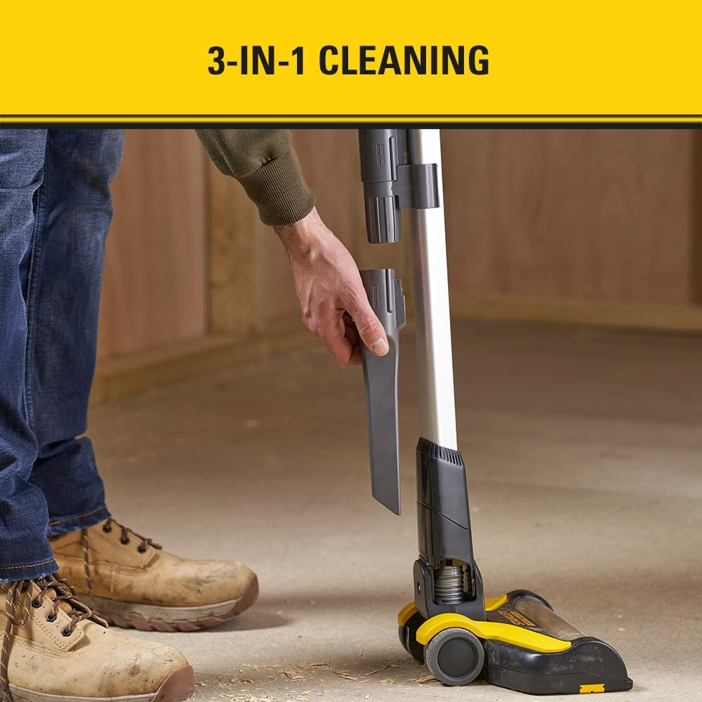 STANLEY FATMAX V20 | 18V Cordless Stick Vacuum Kit - Cyclonic Suction & HEPA Filter for Workshop & Car Clean-Up, 2.0 Ah Battery & Charger image number 2