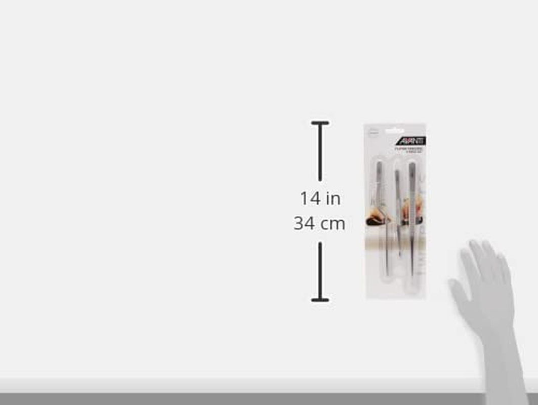 Avanti 13205 Plating Tongs 3-Pieces Set, Silver