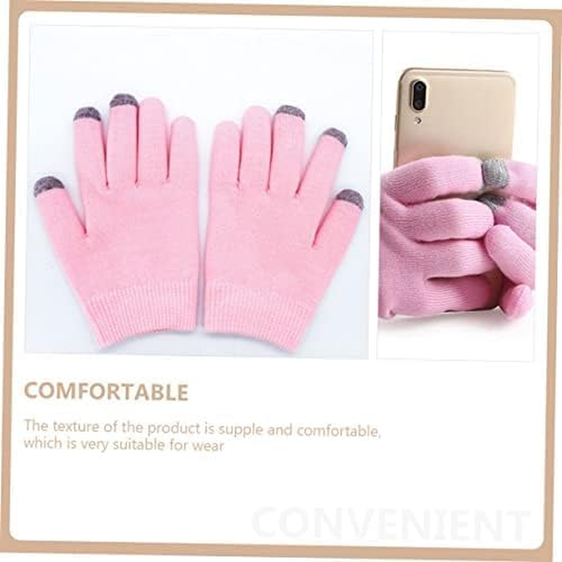 2 Pairs Moisturizing Gloves for Women,Eczema Beauty Spa Night Gloves, Hand Essential Oil Care for Dry Cracked Hands Overnight Use image number 4