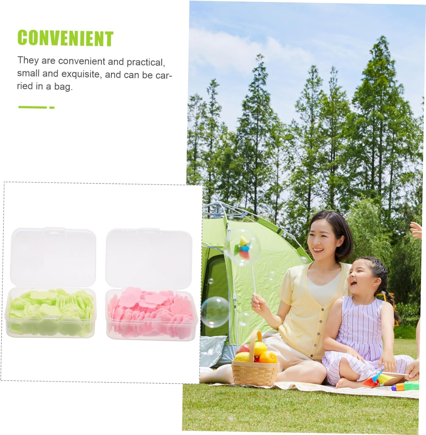 Anneome Travel Soap Flakes Hand Cleaning Soap Sheets Portable Safe Refreshing for Go image number 1