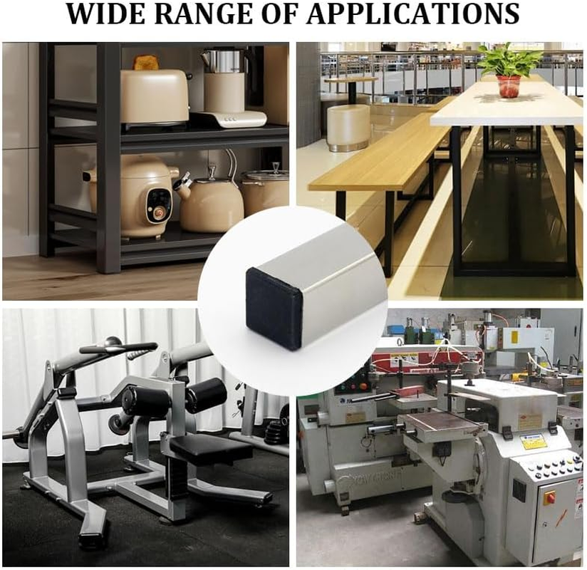 20 PCS 50X50Mm Chair Leg Caps, Plastic End Caps with Durable, Non Slip and Silent for Chair Feet, Table Leg, Pipe image number 3