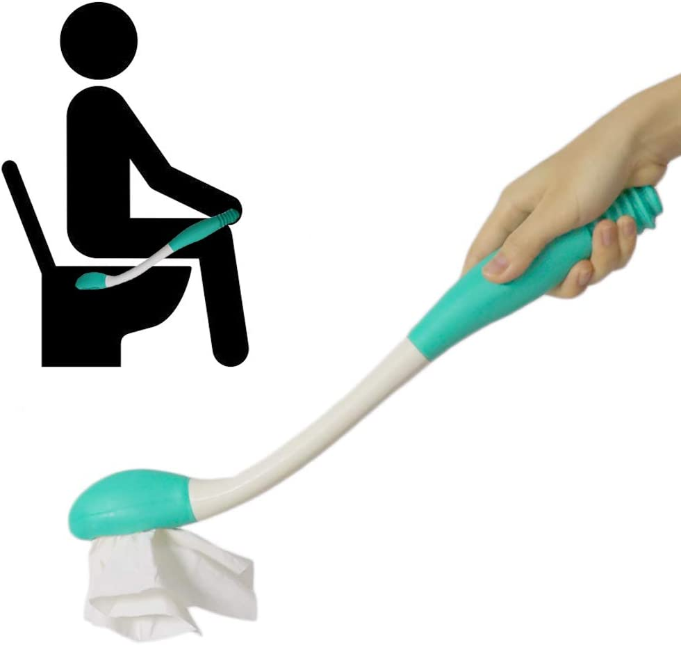 Toilet Aid Wiper Self Assist Bathroom Bottom Butt Wipe Helper Wand Long Reach Comfort Wipe Tool Paper Tissue for Pregnant after Surgery Seniors Arm Handicap Bariatric image number 1