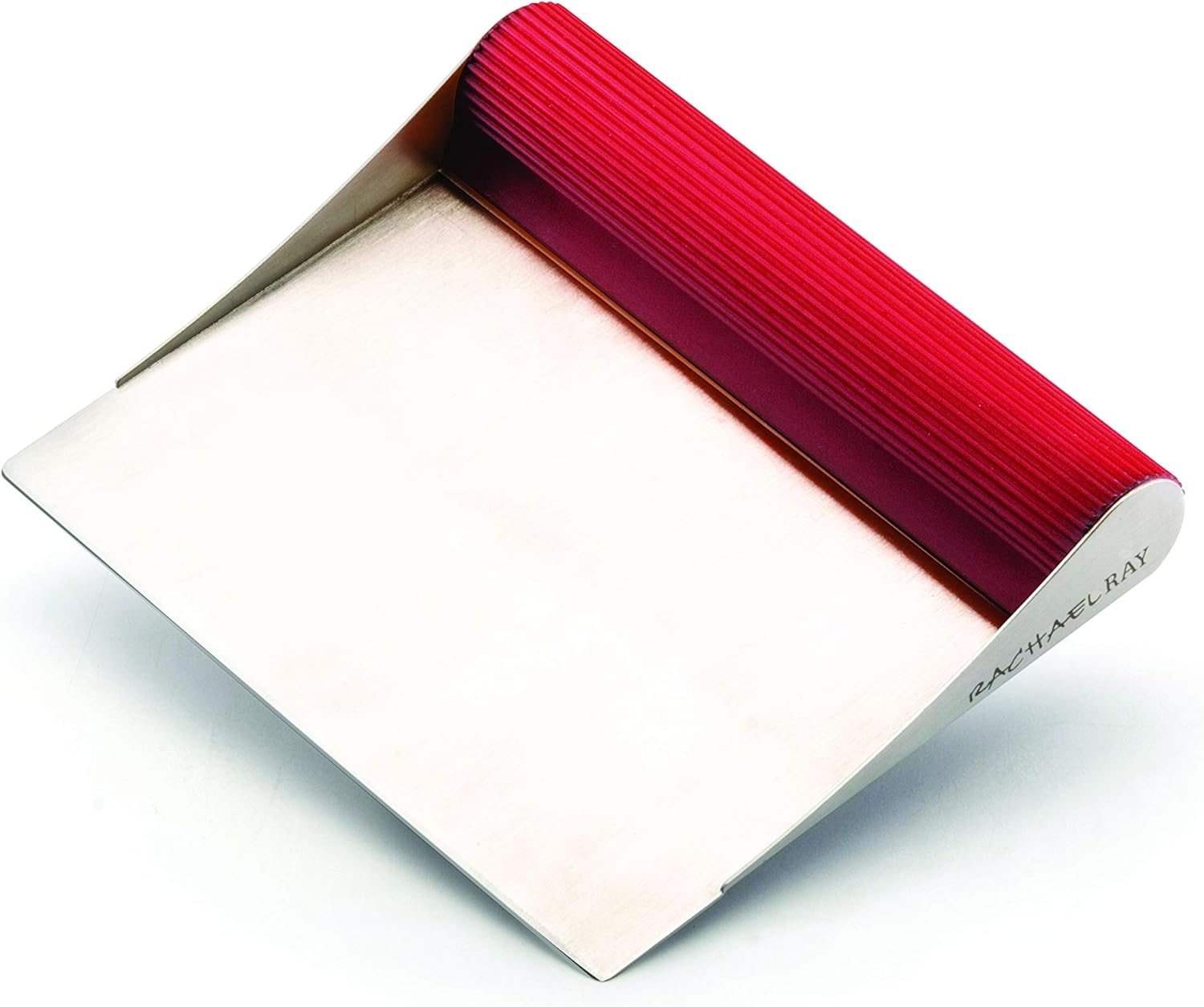 Rachael Ray Tools and Gadgets Stainless Steel Pastry Scraper/Bench Scrape/Kitchen Tool for Baking and Cooking/Dishwasher Safe, Sea Salt Gray, 6X5X1In image number 2