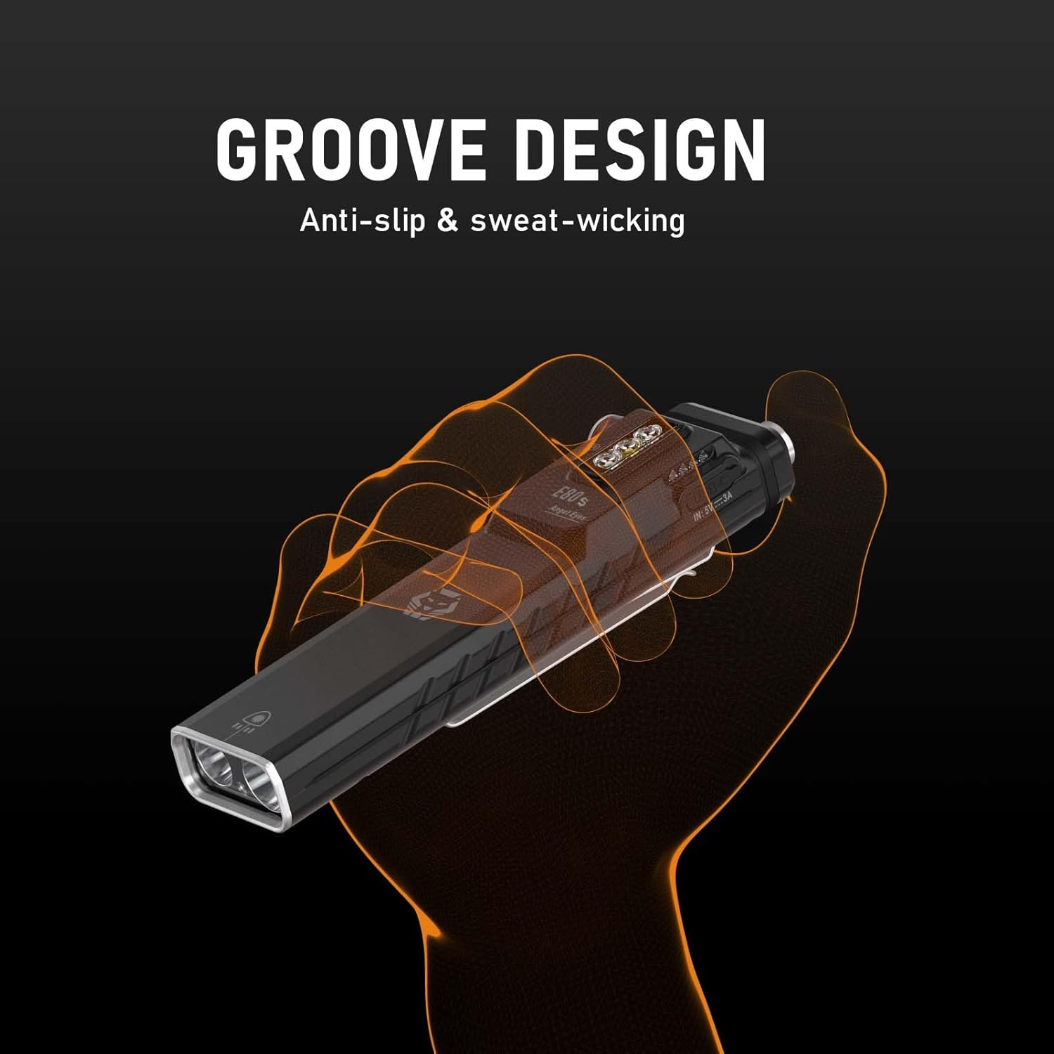 Rovyvon E80S 1800 Lumen Rechargeable Torch, Class I Green Beam, White Light and UV Light Combo, 3000 Mah Battery, Flat Handheld Torch for Working and Outdoors