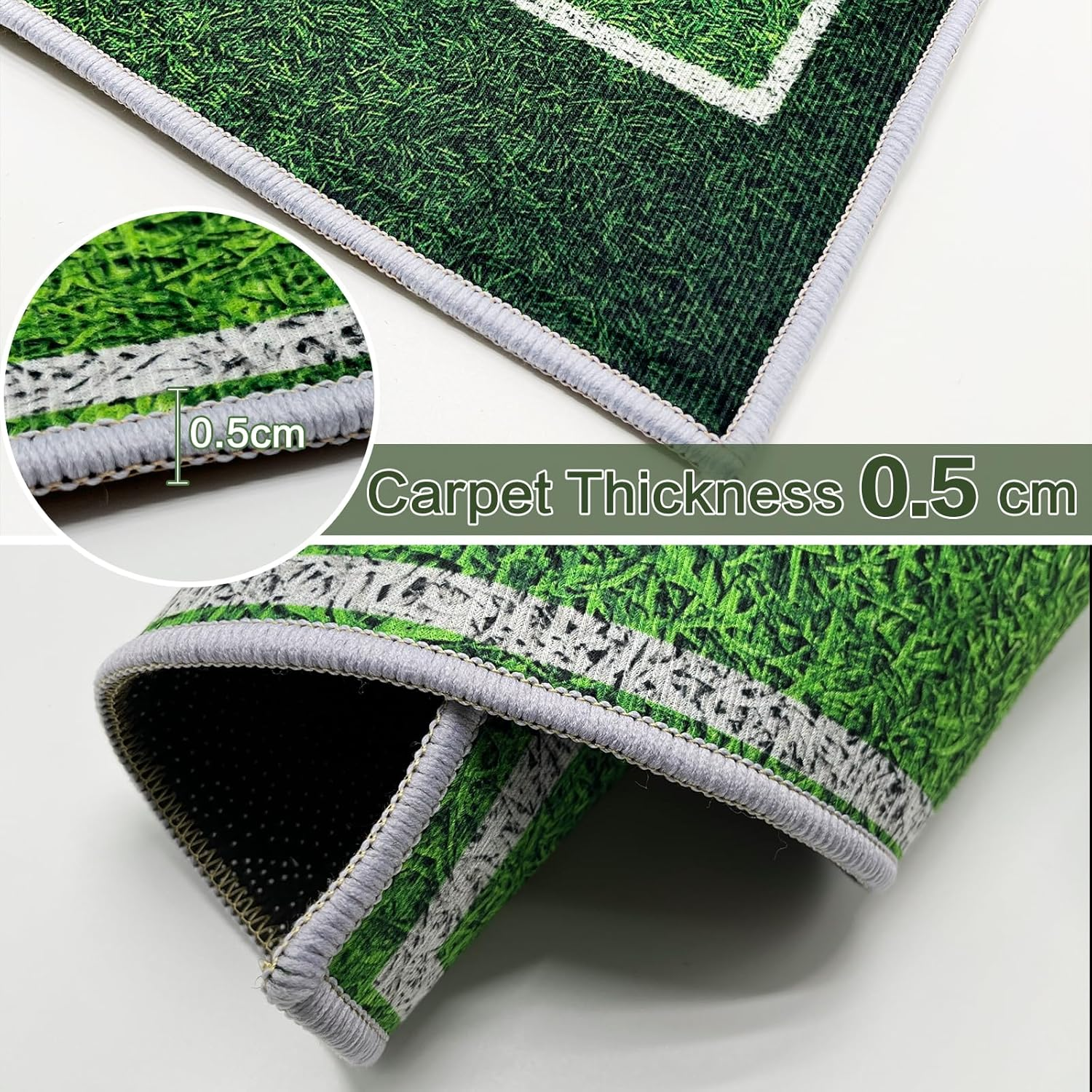 Area Rugs Football Rug, Have Fun Sport Play Mat, Non-Slip Playing Activity Centerpiece Floor Rug Carpets Decor for Home image number 4