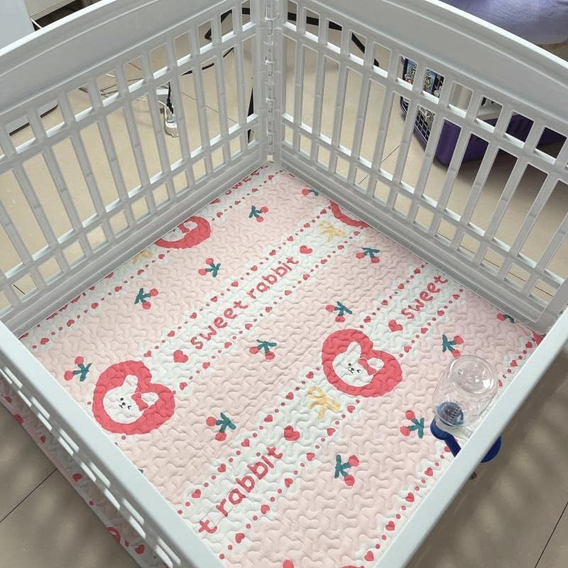 Lovely Dog Crate Mat, Anti-Slip Bottom, Waterproof Reusable Whelping Playpen Crate Reusable Washable Pet Mattress Pads, Pet Training Pads image number 3