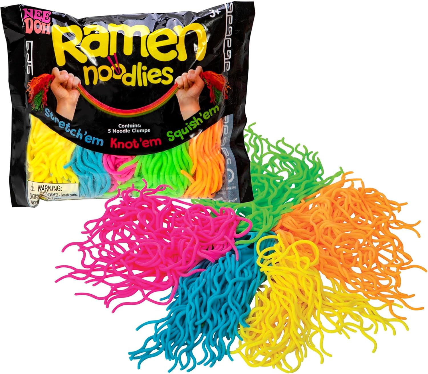 Needoh Ramen Noodlies - Stretchy and Squeezable, Ideal Fidget Toy image number 1