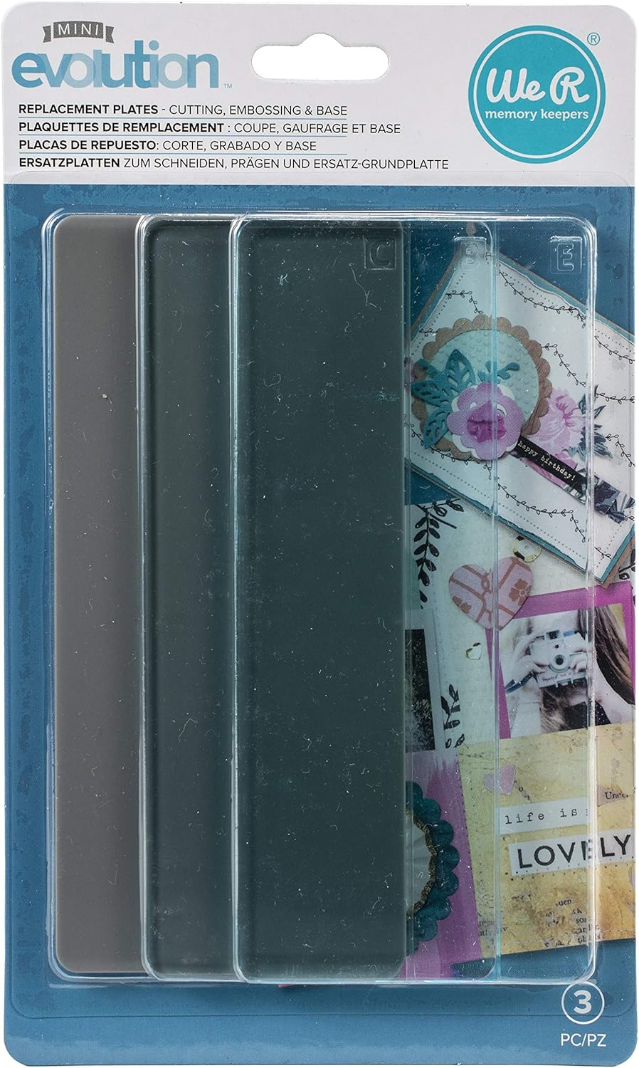 We R Memory Keepers 0633356607366 Tool Mini Evolution Replacement Plates (3 Piece), Multi