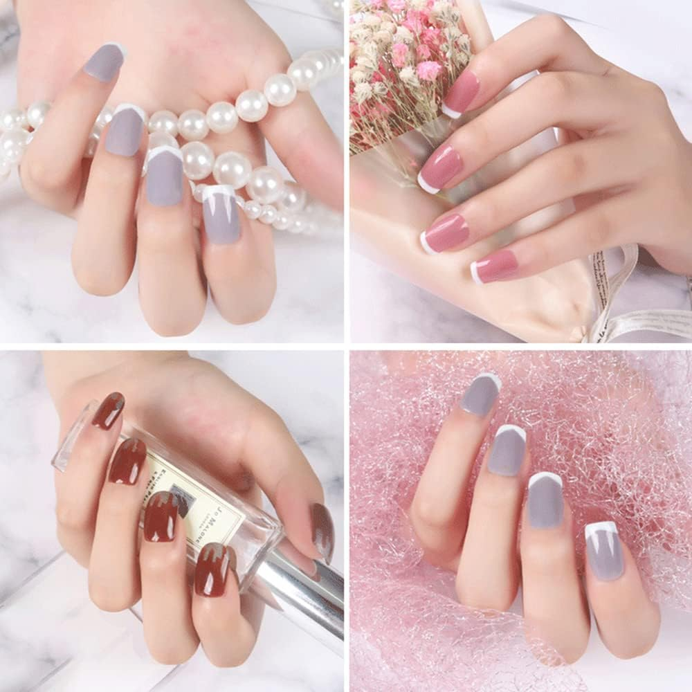 B 48PCS French Tip Nail Decoration Strip Sticker Stencil Guides Manicure Art DIY image number 5