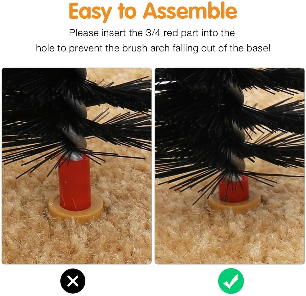 Cat Self Grooming Brush and Massager with Scratching Board Arch Rubbing Posts for Indoor Cats Hair Shedding Control Face Head Grooming Includes Cute Kitten Toy