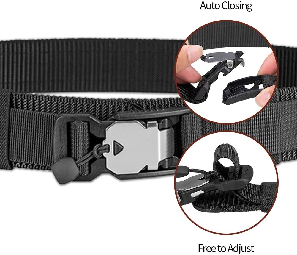 EXCELLENT ELITE SPANKER Tactical Webbing Belt for Men Modular Heavy Duty Belt Adjustable Nylon Loop Belt with Magnetic Quick-Release Metal Buckle image number 1