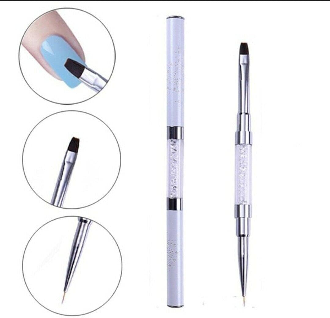 2 Pcs Nail Art Brushes, 2 in 1 Nail Art Painting Pen Brushes, DIY Nail Art Designs Pen Tools for Home and Salon Use, Type A image number 5