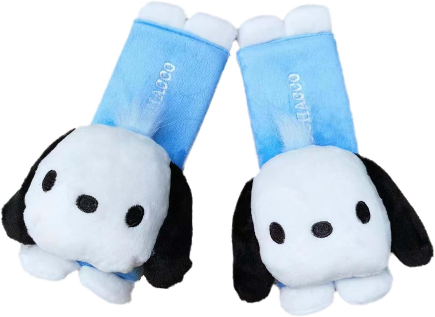 Kawaii Car Seat Belt Strap Cover, Cute 2 Pieces Set Anime Seat Strap Neck Protector Car Decorations for Women (Kuro) (Mg-Seat Belt Cover-003) - Melo+Kuro image number 3