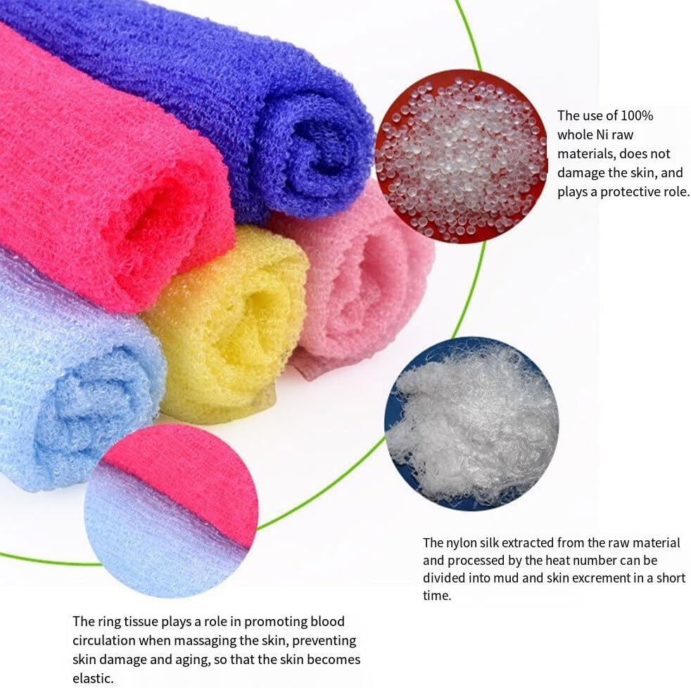 Stay Fresh and Rejuvenated with Soft and Comfortable Washcloth Towel Easy to Clean Nylon Exfoliating Washcloth Towel, White