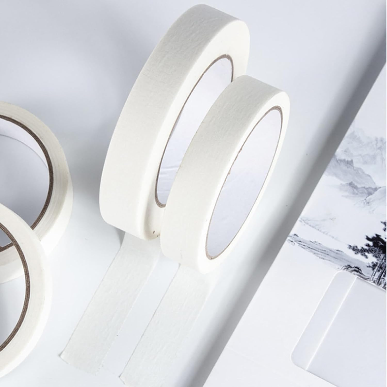 1Cm*50M Masking Tape for Choice Indoor Outdoor Painters Tape for Painting and Decorating image number 2