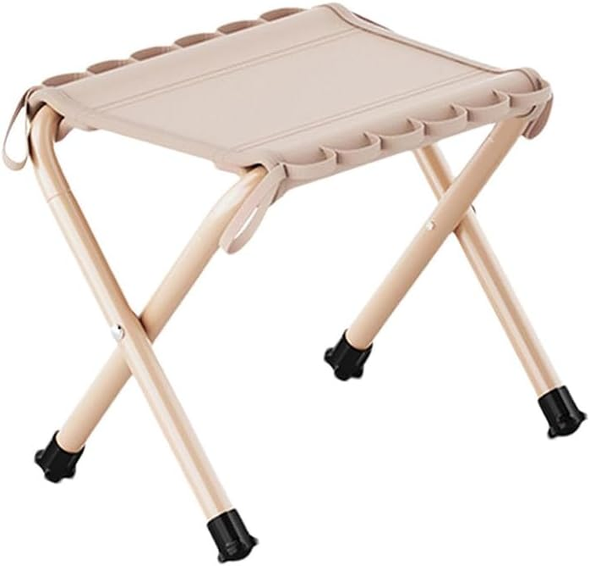 AIMALL 1Pc Outdoor Mazar Foldable Stool, Portable Fishing Chair, Lightweight Folding Camping Stool, Compact Picnic Bench, Heavy-Duty 130KG Capacity, Convenient Storage Bag