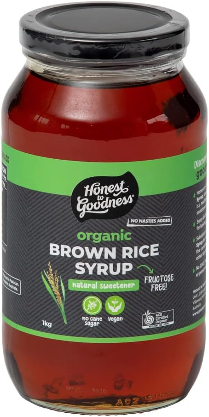 Honest to Goodness, Organic Brown Rice Syrup, 500 Grams - This Syrup Has a Mild, Caramel-Like Sweetness. Enjoyed as a Spread, Drizzled on Food or in Drinks. image number 4