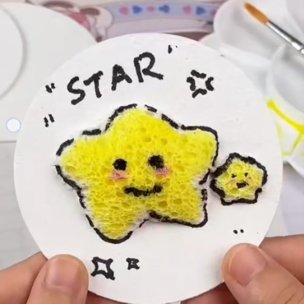 10Pcs Foam Texture Painting Paper for Crafts, DIY Arts Supplies,Funny Textured Sheets to Improve Kids' Drawing Ability image number 3