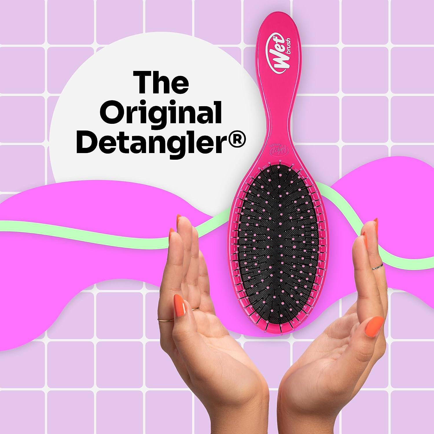 Wet Brush the Wet Brush Unisex Original Detangler Hair Brush, Pink image number 2