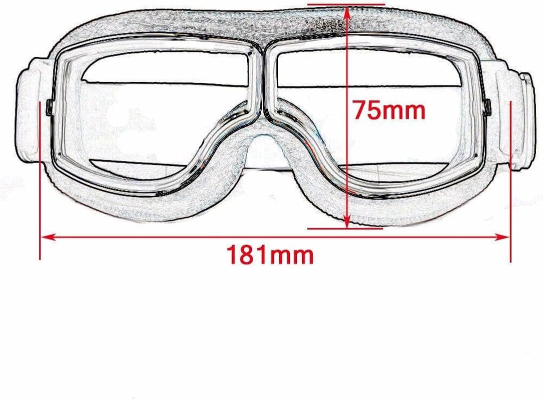 TDR WWII Style Aviator Goggles - Adjustable, Windproof, Safety Enhanced, UV Protection, anti Fog for Motorcycle, Skiing, and Snowboarding, Fits Adults and Teens (Brown) image number 5