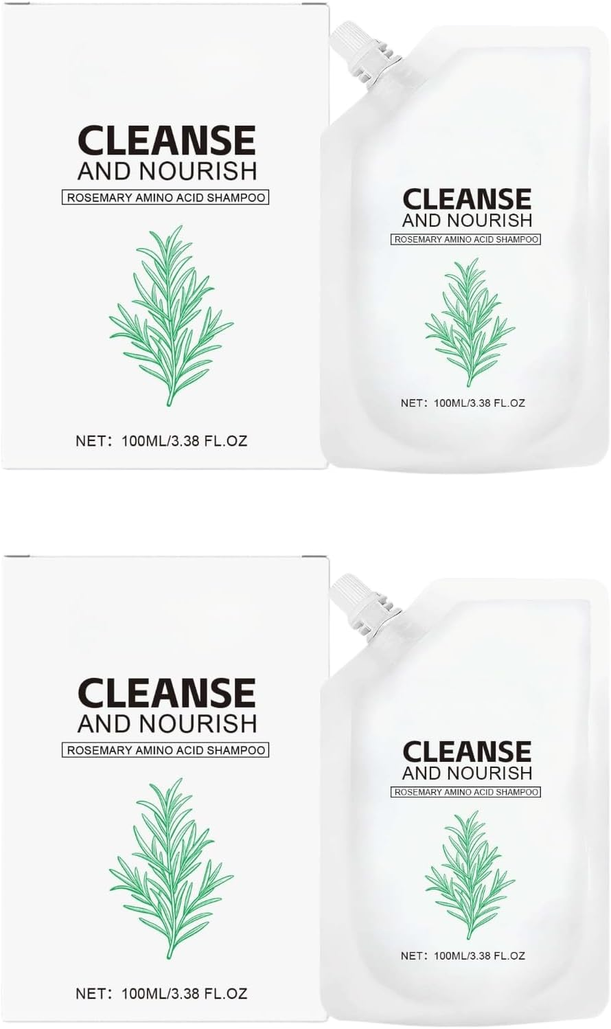 Rosemary Shampoo with Glycol Stearate and Cocamide DEA &ndash; Hydrating Cleanser for Dry Hair &ndash; Gentle Scalp Care and Daily Use (1Pcs)