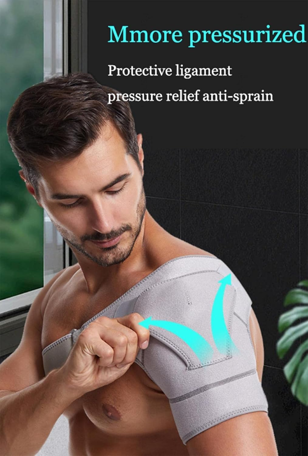 Sport Shoulder Brace Support, Shoulder Brace Adjustable Rotator Cuff Support,Breathableneoprene Compression Sleeve Wrap,Shoulder Brace for Men Women image number 5