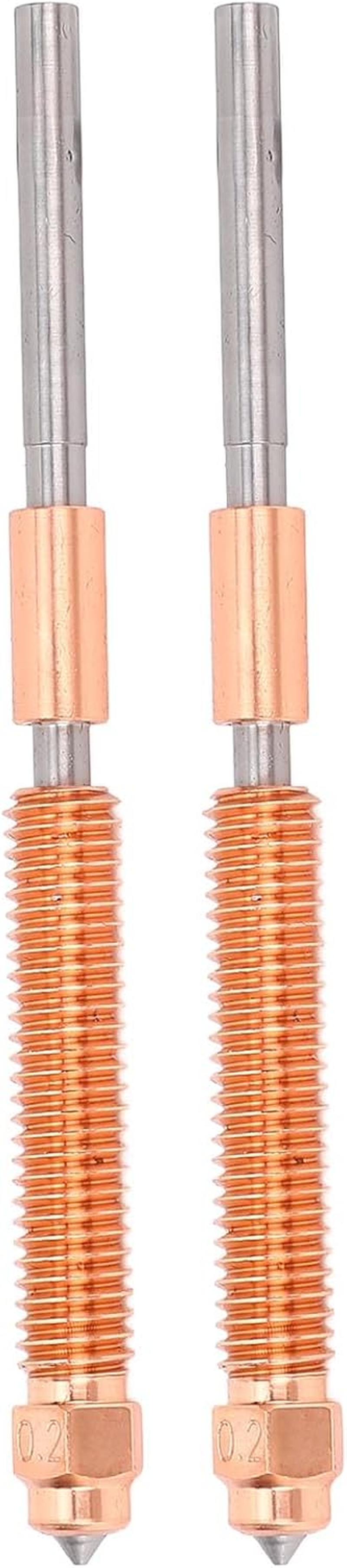 2 Pcs Quick Swap Nozzle, Ti Alloy Heat Break Hardened Steel Crzrcu All Metal Integrated Nozzle Compatible with K2 plus 3D Printer (0.2Mm) image number 2