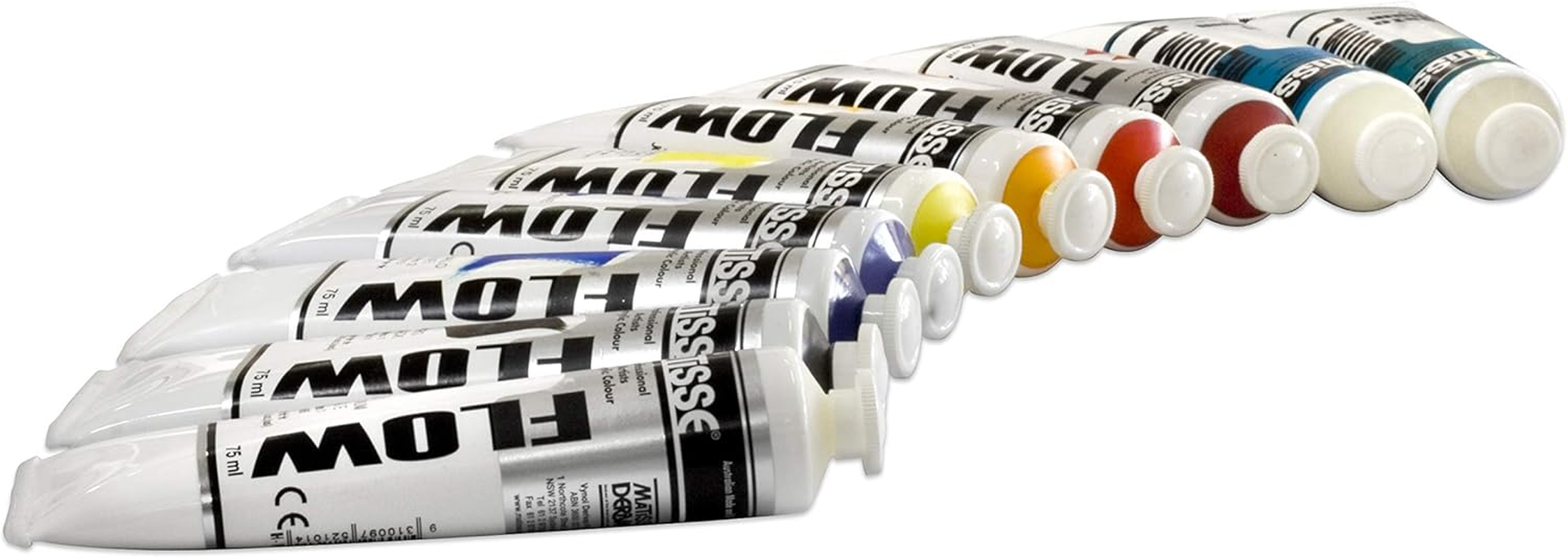 Derivan Matisse Flow Professional Artists Acrylic Colour 75 Ml, Australian Yellow Green image number 5