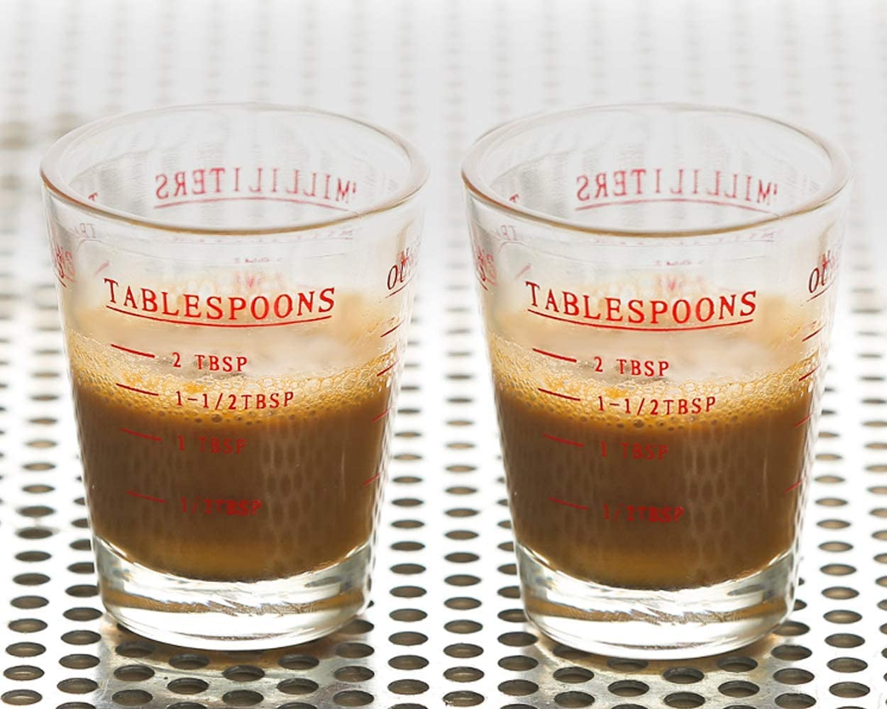 DS. DISTINCTIVE STYLE Shot Glasses Measuring Cup 2 Pieces Liquid Heavy Glass 30 Milliliter Scaled Measuring Glass for Liquid image number 5