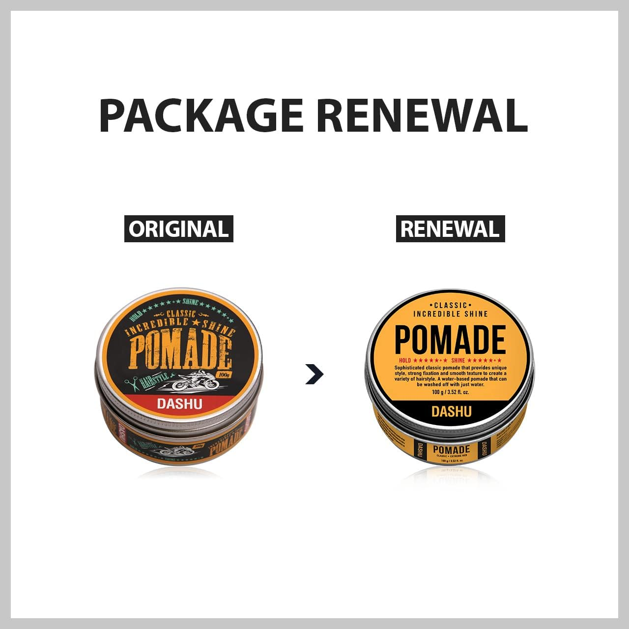 Dashu Classic Incredible Shine Pomade for Men 3.5Oz - Strong Hold & High Shine for Hairstyling image number 4