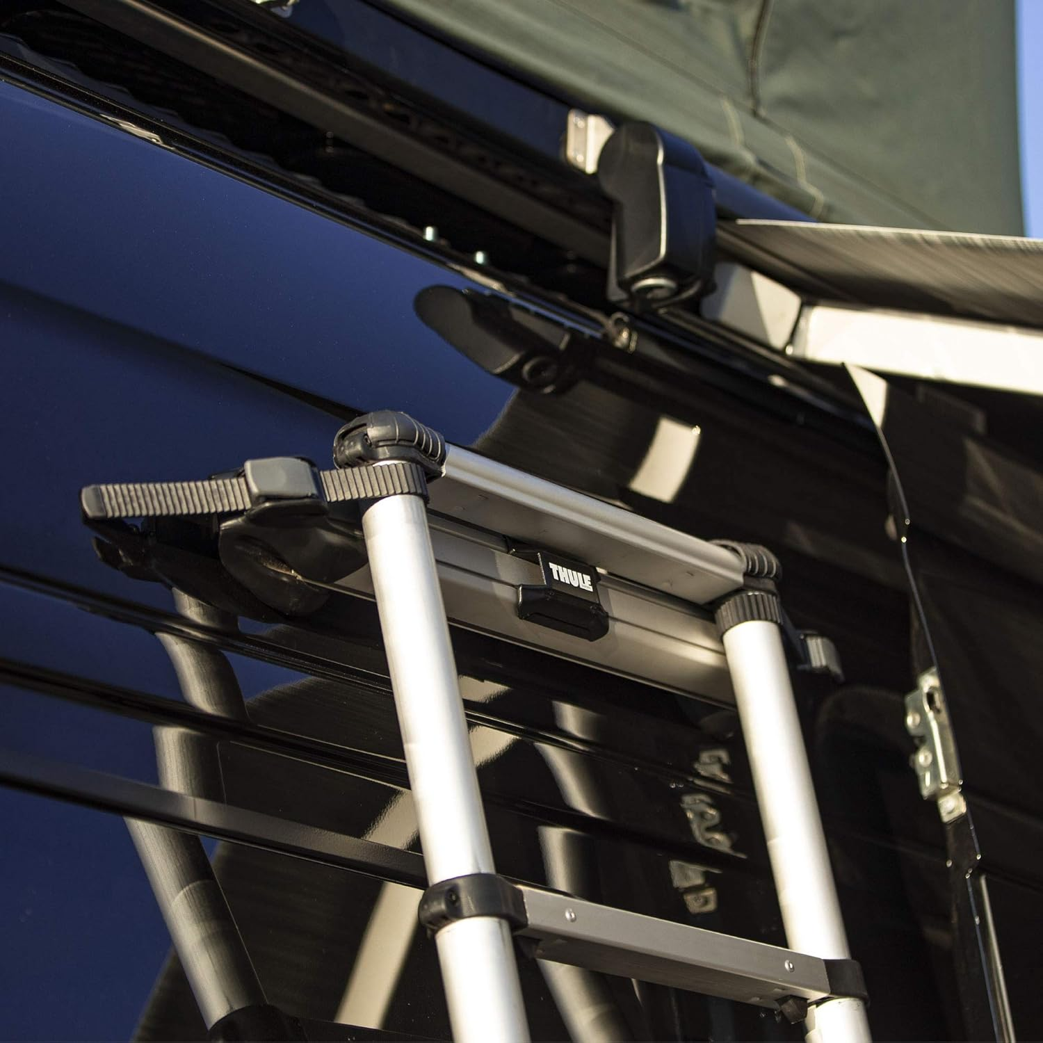 Thule Van Ladder - 9 Steps - 8.5Ft Extension - Telescoping Van Ladder - Easy Close System - EN:131 Compliant image number 3