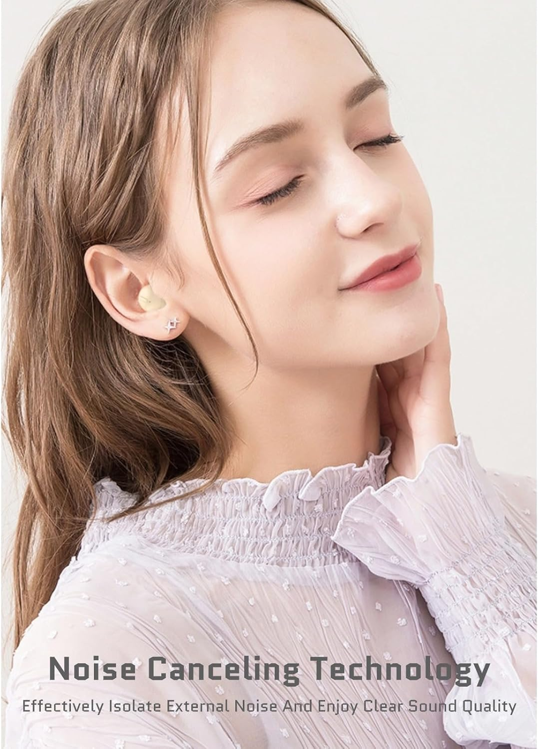 Cuifati Invisible Earbuds, Wireless, Bluetooth, Extremely Durable, Noise Cancelling, Tiny Hidden Micro Earbuds, Invisible Wireless Sleep Headphones for Sports And