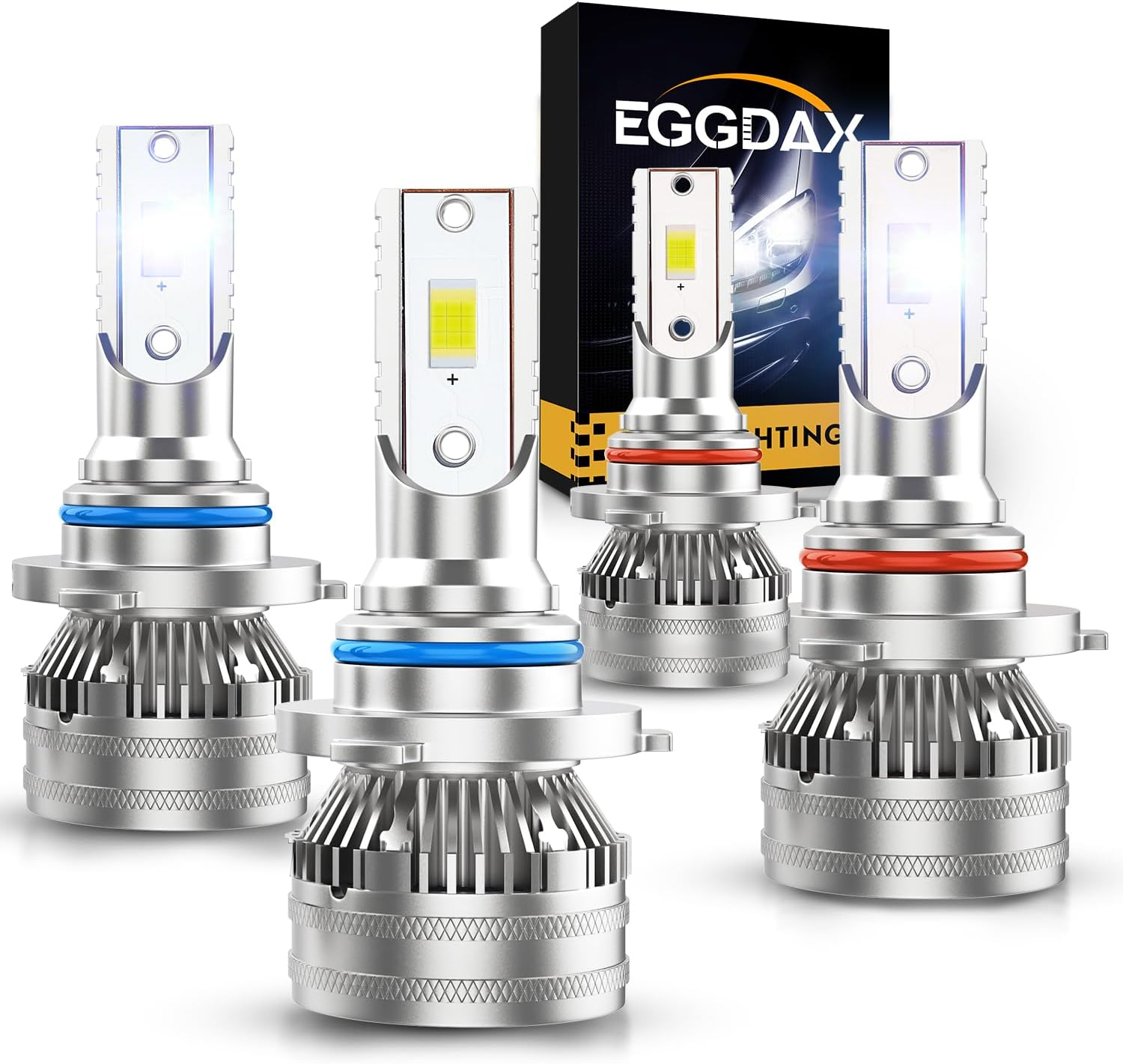 9005 9006 LED Headlight Bulbs Combo, 2023 Upgraded 44000LM 600% Brighter HB3 HB4 High and Low Beam, 6500K Cool Withe Super Bright LED Conversion Kit, Pack of 4&hellip; image number 1