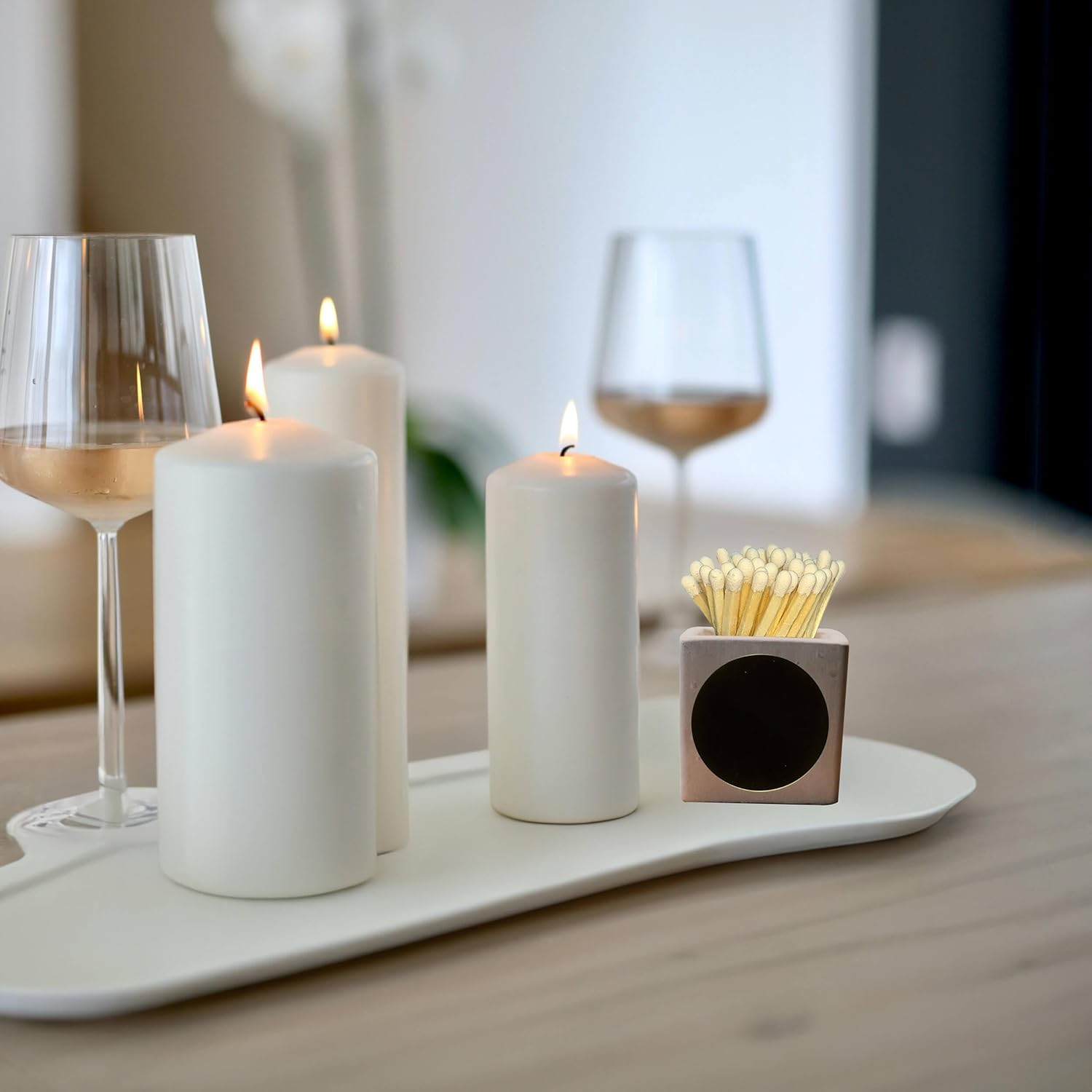 Round Match Striker Paper, Adhesive Backed Pure Black Striker Paper, 1.5 Inch Circle