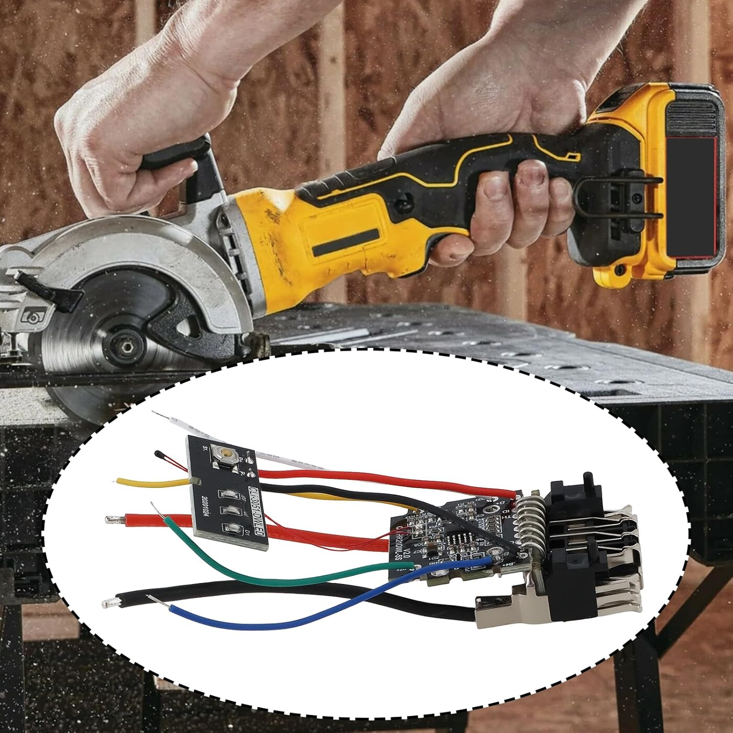 Emsea Power Tool Lithium Battery Protection Board Compatible with Dewalt 20V MAX DCB205 Battery image number 5