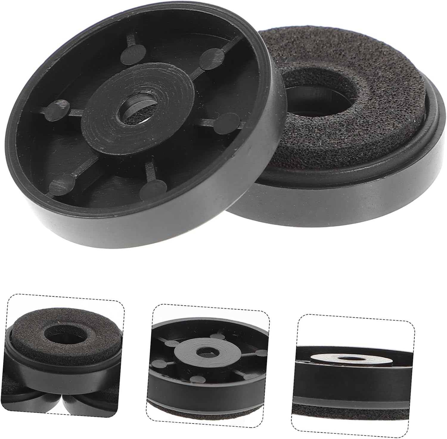 SECFOU 10Pcs Speaker Isolation Pads and Vibration Absorber Feet for Amplifier Turntable Stand, 30X8Mm Foam Shockproof Pads for Hi-Fi Audio Equipment and Home Theater