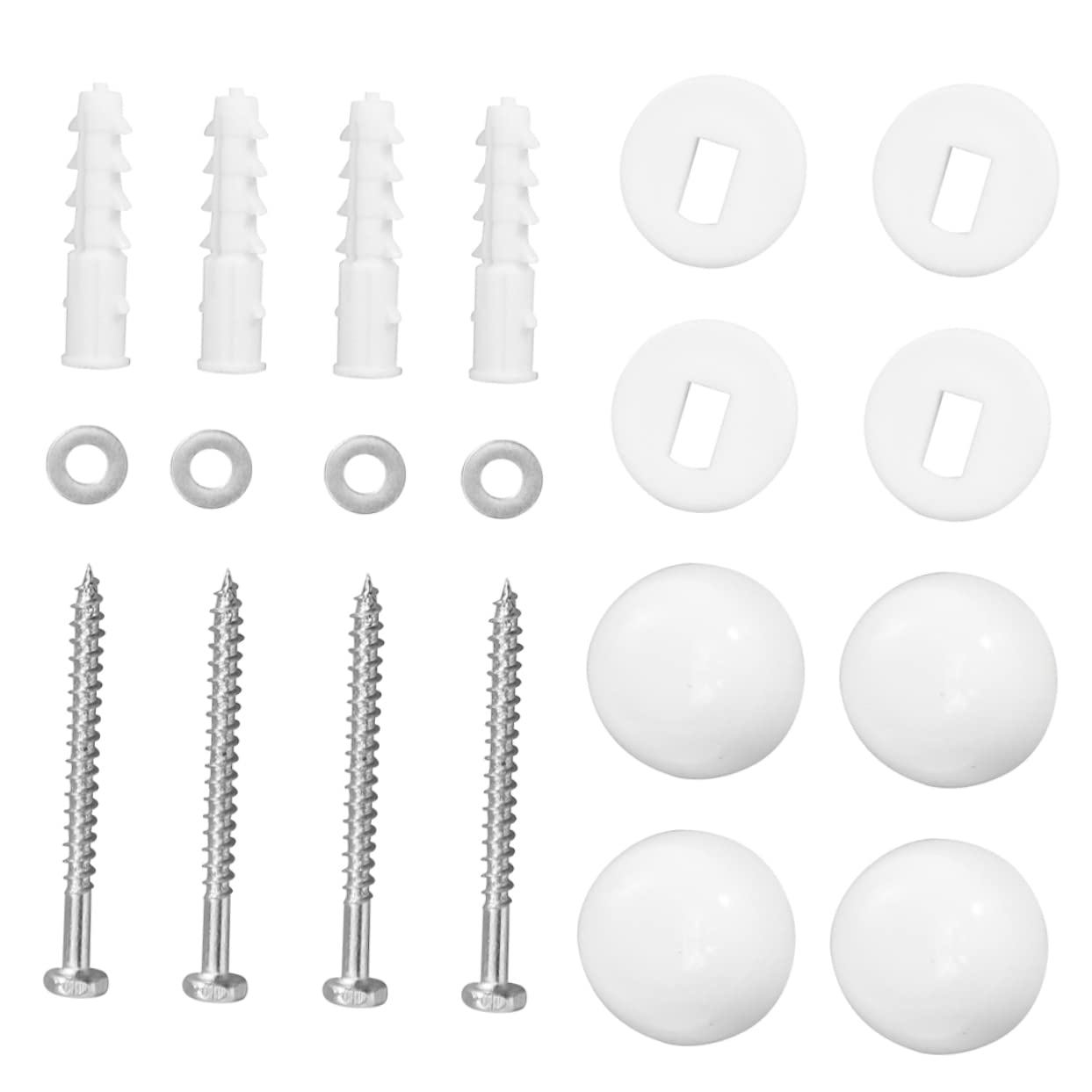 Operitacx 2Sets Bolt Cap Covers for Toilet Decorative Nuts Screws Toilet Installation Screw Covers image number 5