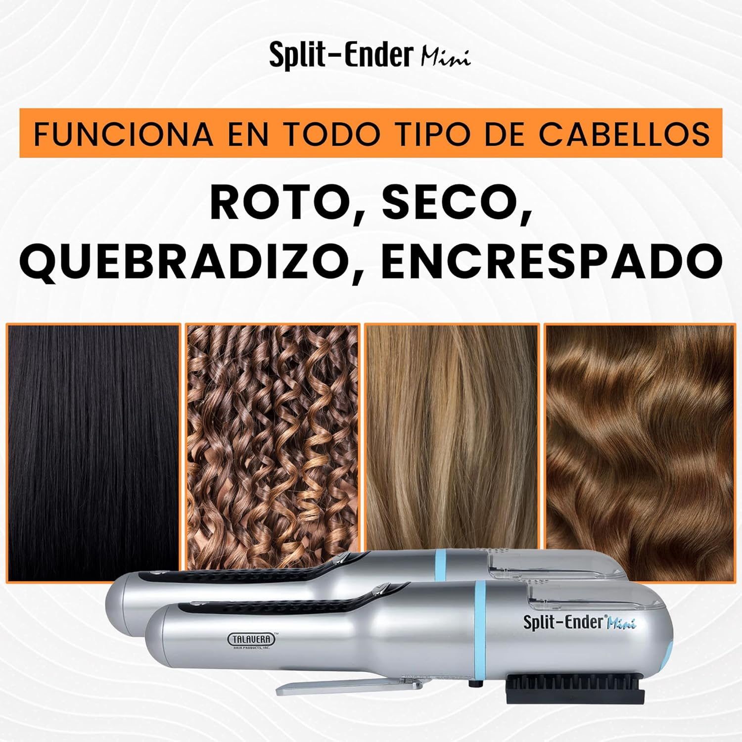 Split Ender Mini Cordless Split End Hair Trimmer for Dry, Damaged and Brittle Split Ends Blue - Silver image number 7