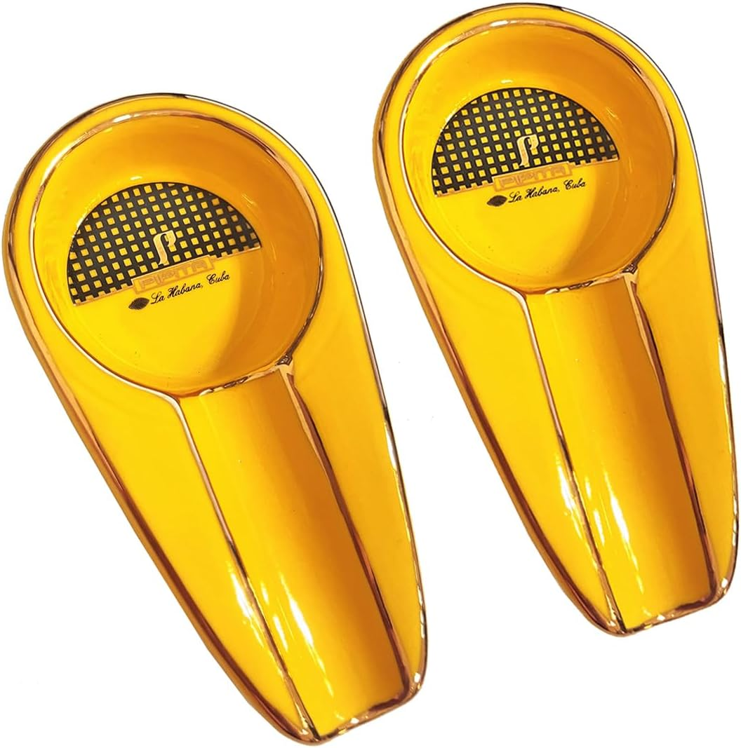 PIPITA Set of 2 Ceramic Cigar Ashtray with Holder, Fashion Ceramic Cigar Ashtray Ash Tray for Home Office Patio outside Ashtray Gifts Men image number 4